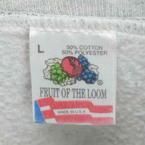 フルーツオブザルーム FRUIT OF THE LOOM 80-90s USA製 プリント スウェット トレーナー メンズ import:L