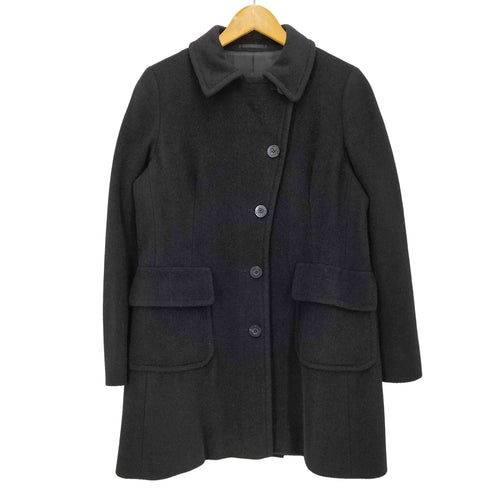 アクアスキュータム AQUASCUTUM ヘリンボーン アンゴラ混 ハーフコート レディース 9F