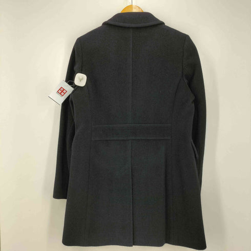 アクアスキュータム AQUASCUTUM ヘリンボーン アンゴラ混 ハーフコート レディース 9F