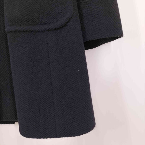 アクアスキュータム AQUASCUTUM ヘリンボーン アンゴラ混 ハーフコート レディース 9F