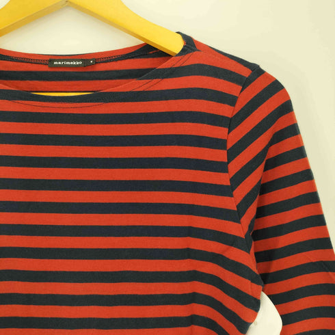 マリメッコ marimekko ILMA コットン クルーネック 七分袖 Tシャツ レディース JPN:M