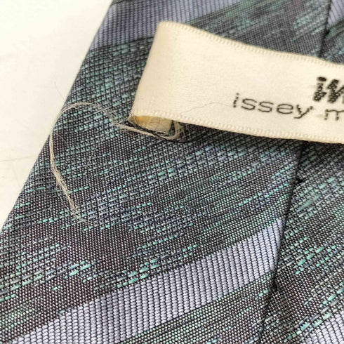 アイムイッセイミヤケ im ISSEY MIYAKE レジメンタル シルク100% ストライプ柄 ネクタイ メンズ