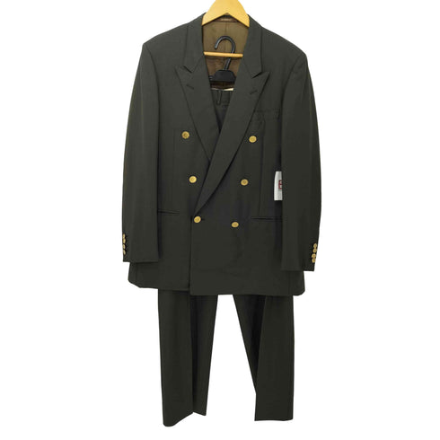 ジバンシィ GIVENCHY サイドベンツ 背抜き 金ボタン ウール ダブル テーラードジャケット + パンツスーツ セットアップ メンズ 102 92 185