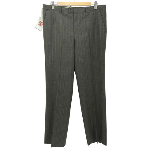 ジバンシィ GIVENCHY センタープレス ストライプ ウール テーパード スラックス メンズ W 92