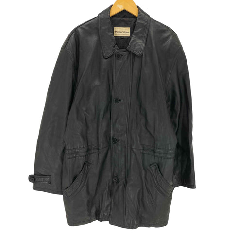 PERMA STONE パーマ ストーン Genuine Leather リアルレザー ハーフコート メンズ JPN:L