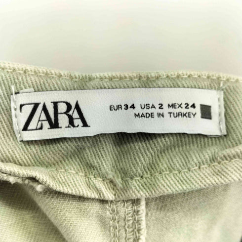 ザラ ZARA メタルボタンデザイン ハイウエスト クロップド デニムパンツ レディース US:24