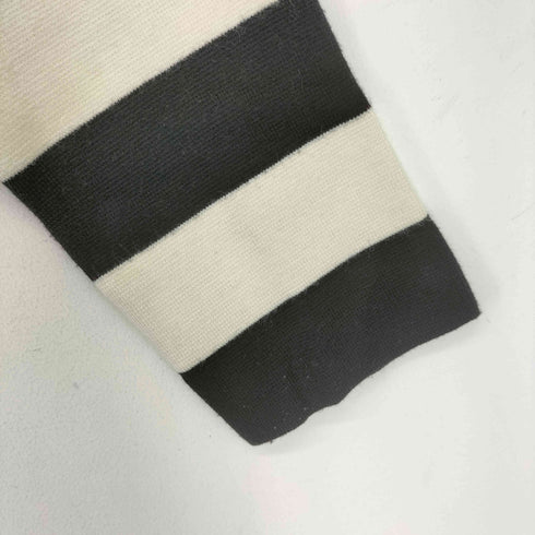 ザラ ZARA 飾りボタン クロップドストライプ ニットポロシャツ レディース import:S
