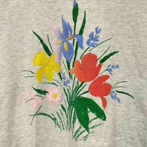 アローレ ALORE USA製 フラワーデザイン フェイクレイヤード 半袖 Tシャツ メンズ import:L