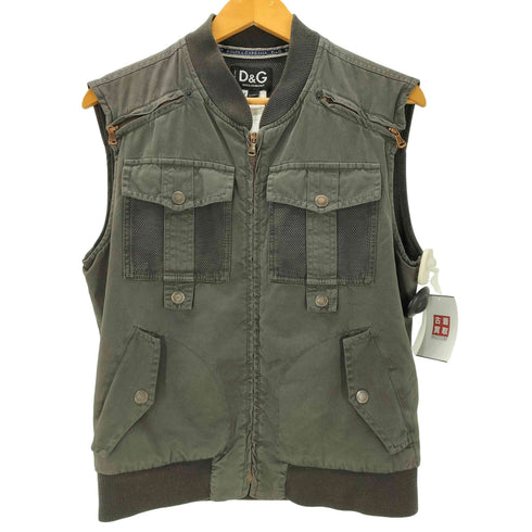 ディーアンドジードルチェアンドガッバーナ D&G DOLCE&GABBANA Combat Rebel Label 00S 03SS OLD MADE IN ITALY ARCHIVE イタリア製 ミリタリー ギミック ベスト アーカイブ Y2K メンズ import:M