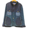 ジュンヤワタナベコムデギャルソンマン JUNYA WATANABE COMME des GARCONS MAN AD2014 15SS Hervier Productions ARCHIVE 異素材 刺し子 生地 ドッキング インディゴ 藍染め レザー エルボー パッチ ワーク ジャケット アーカイブ メンズ JPN:XL