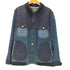ジュンヤワタナベコムデギャルソンマン JUNYA WATANABE COMME des GARCONS MAN AD2014 15SS Hervier Productions ARCHIVE 異素材 刺し子 生地 ドッキング インディゴ 藍染め レザー エルボー パッチ ワーク ジャケット アーカイブ メンズ JPN:XL