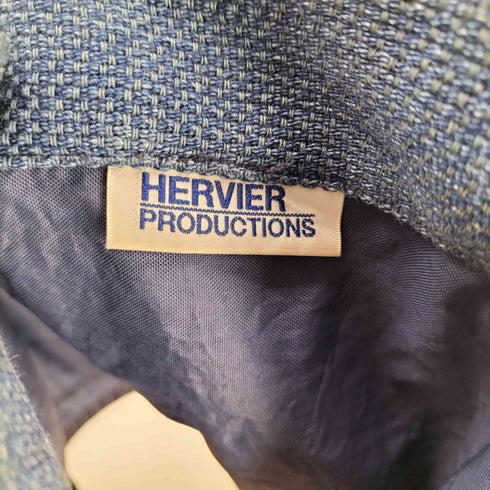 ジュンヤワタナベコムデギャルソンマン JUNYA WATANABE COMME des GARCONS MAN AD2014 15SS Hervier Productions ARCHIVE 異素材 刺し子 生地 ドッキング インディゴ 藍染め レザー エルボー パッチ ワーク ジャケット アーカイブ メンズ JPN:XL