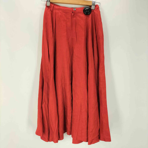 ワイズ Ys 90S 97SS ARCHIVE LINEN RAYON リネン レーヨン フラワー ボタニカル プリント フレア ロング スカート アーカイブ レディース