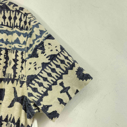 ダブルアールエルラルフローレン RRL RALPH LAUREN NAUTICAL PRINT JERSEY CAMP SHIRT ナチュラルプリント ジャージー キャンプ シャツ メンズ JPN:S