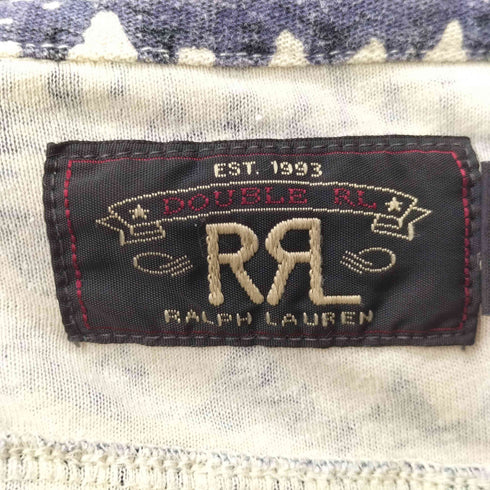 ダブルアールエルラルフローレン RRL RALPH LAUREN NAUTICAL PRINT JERSEY CAMP SHIRT ナチュラルプリント ジャージー キャンプ シャツ メンズ JPN:S