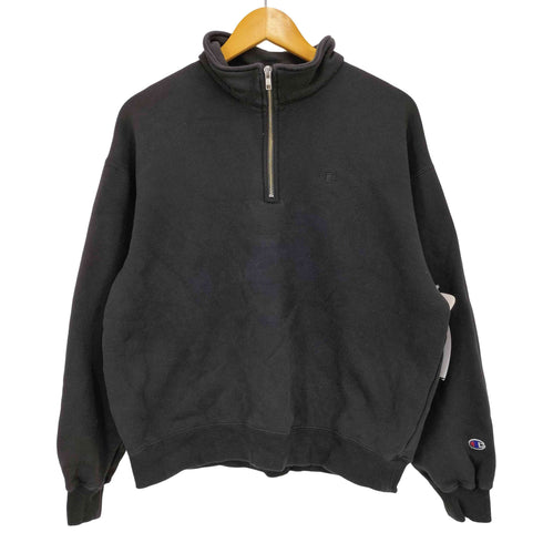 チャンピオン Champion 裏起毛 LOOSE ハーフZIP スウェット レディース import:M