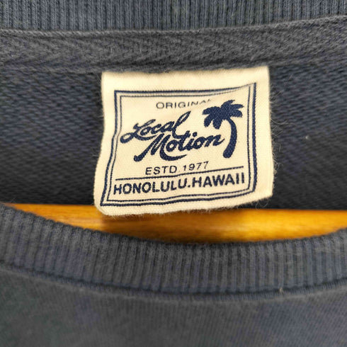 ローカルモーション local motion サーフボードモチーフ ロゴ クルーネック スウェット メンズ import:L