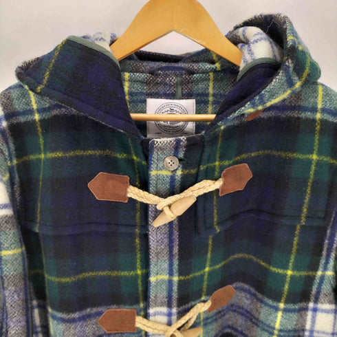 ジェイプレス J.PRESS エルボーパッチ チェック ダッフルコート メンズ import:M