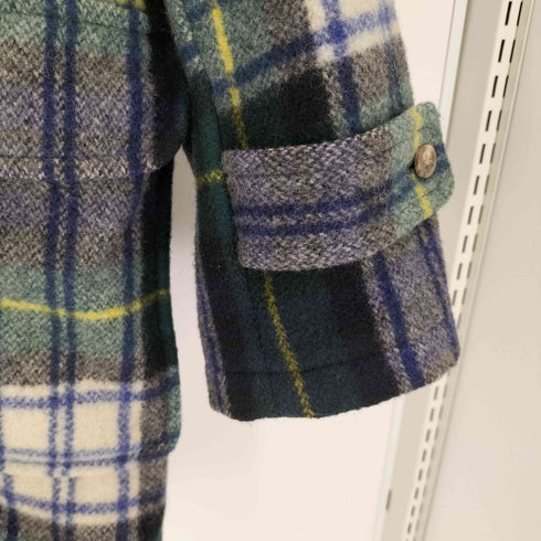 ジェイプレス J.PRESS エルボーパッチ チェック ダッフルコート メンズ import:M