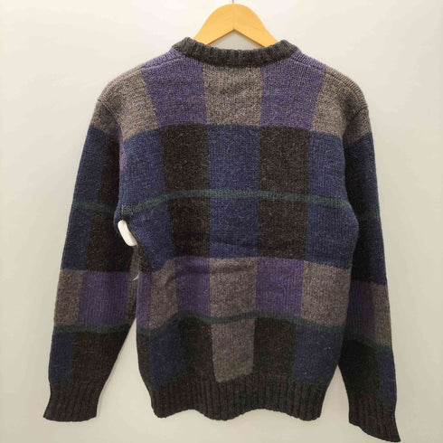 チャップスラルフローレン CHAPS RALPH LAUREN 90S 総柄 パネル チェック ニット メンズ JPN:M