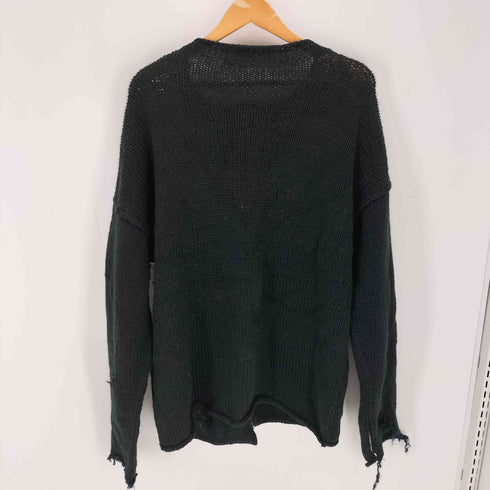 Cross Zip Sweater クロス ジップ 十字 ダメージ ニット セーター Y2K Vkei メンズ