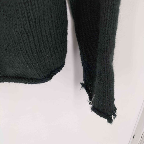 Cross Zip Sweater クロス ジップ 十字 ダメージ ニット セーター Y2K Vkei メンズ