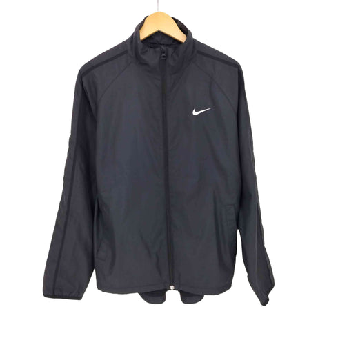 ナイキ NIKE スウッシュ刺繍ロゴ 裾ドローコード ウインドブレーカー ナイロンジャケット メンズ JPN:L