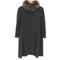カラット Carat sanyo ALPACA 比翼ボタン ブルーフォックスファー フレアコート レディース 9A2