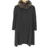 カラット Carat sanyo ALPACA 比翼ボタン ブルーフォックスファー フレアコート レディース 9A2