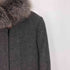 カラット Carat sanyo ALPACA 比翼ボタン ブルーフォックスファー フレアコート レディース 9A2