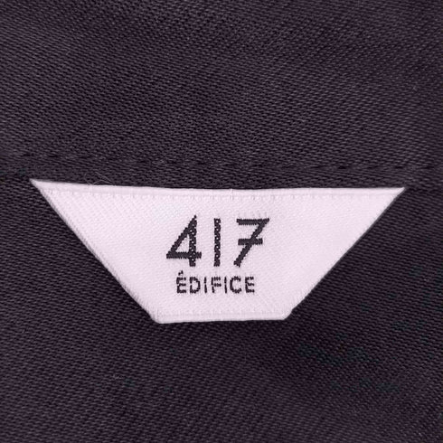 フォーワンセブンバイエディフィス 417 by EDIFICE 26aw キュプラブレンド フィブリルシャツ メンズ JPN:L