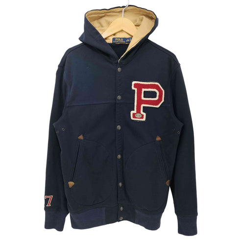 ポロラルフローレン POLO RALPH LAUREN サガラワッペン スナップボタン フーデッド スタジアムジャンパー メンズ import:S