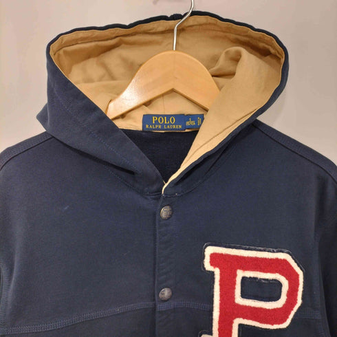ポロラルフローレン POLO RALPH LAUREN サガラワッペン スナップボタン フーデッド スタジアムジャンパー メンズ import:S