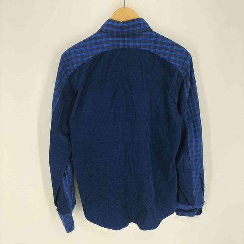 マーカウェア markaware コーデュロイ切替 タータンチェック L/S ボタンダウン シャツ メンズ JPN:1