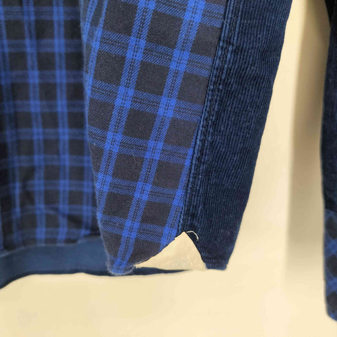 マーカウェア markaware コーデュロイ切替 タータンチェック L/S ボタンダウン シャツ メンズ JPN:1