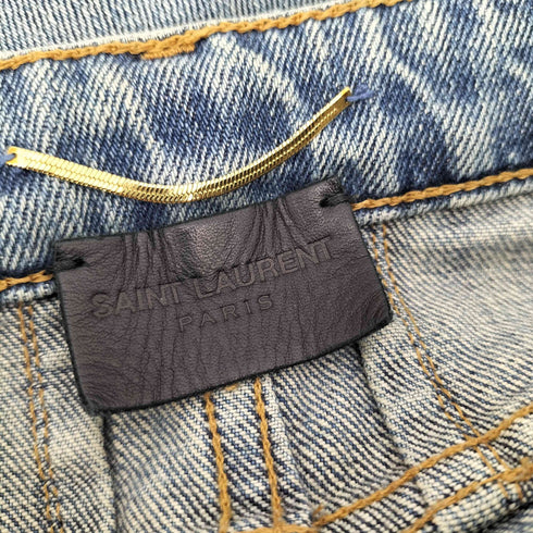 サンローランパリ SAINT LAURENT PARIS クラッシュデニムパンツ メンズ 27inch 27inch