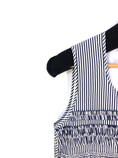 Victoria Victoria Beckham ヴィクトリアヴィクトリアベッカム ストライプノースリーブワンピース レディース UK:8
