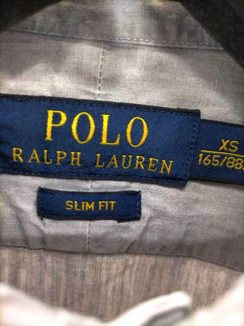 ポロラルフローレン POLO RALPH LAUREN SLIM FIT ホリゾンタルカラー コットンシャツ メンズ import:XS