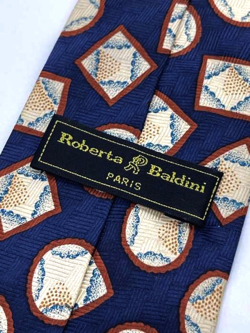 Roberta Baldini 総柄シルクネクタイ メンズ