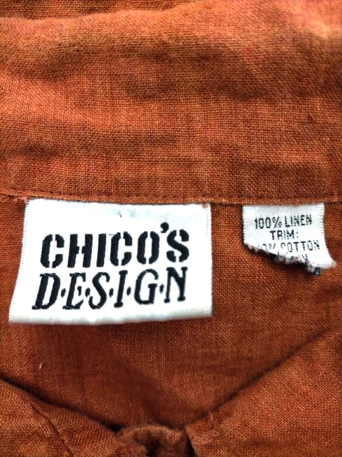 チコズデザイン CHICOS DESIGN 90s リネンガーメントダイシャツ レディース
