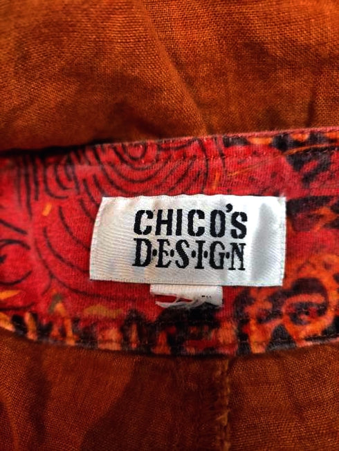 チコズデザイン CHICOS DESIGN 90s リネンガーメントダイフロントポケットパンツ レディース