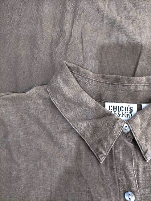 チコズデザイン CHICOS DESIGN リネン長袖シャツ レディース 3