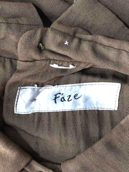 Faze ウールレーヨン サイドベルト バックボタン マキシワンピース レディース