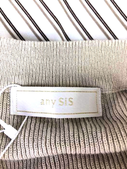 エニィスィス any sis ニットベスト ストライプシャツワンピース コンビワンピース レディース JPN:1