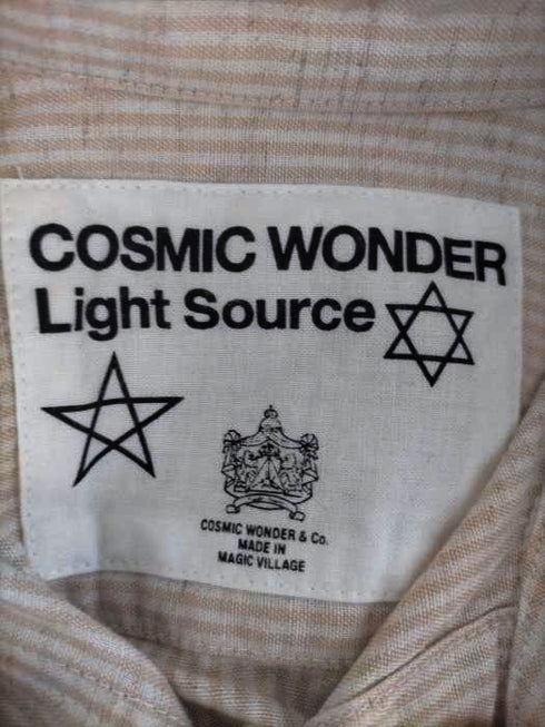 コズミックワンダーライトソース COSMIC WONDER Light Source 切替ストライプ 丸襟 ワンポイント刺繍 ロングスリーブシャツ レディース 1