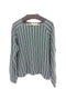 トムセン Thomsen ストライプ ボートネックカットソー レディース import:M