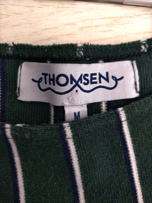 トムセン Thomsen ストライプ ボートネックカットソー レディース import:M