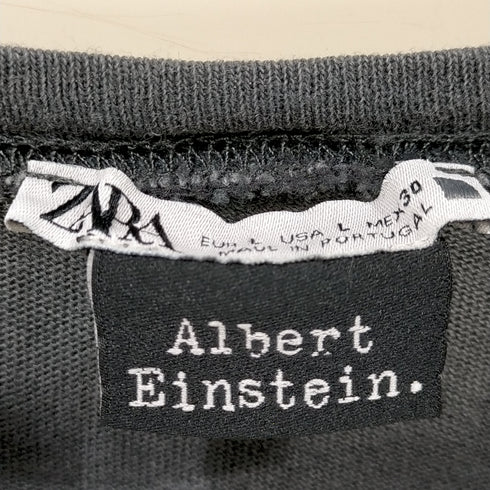 ザラ ZARA Albert Einsteinプリント Tシャツ レディース US:6