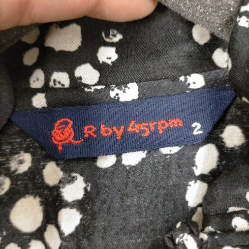 アールバイフォーティーファイブアールピーエム R by 45rpm シルク 総柄 チャイナシャツ レディース 2