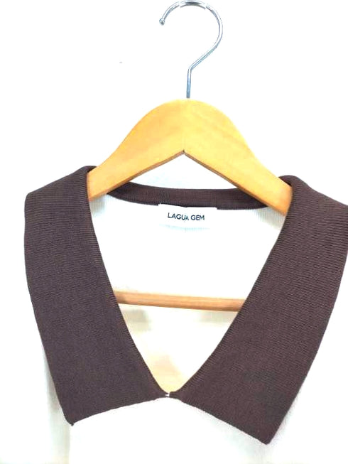 ラグアジェム LAGUA GEM BIG COLLAR CROPPED TOPS レディース FREE